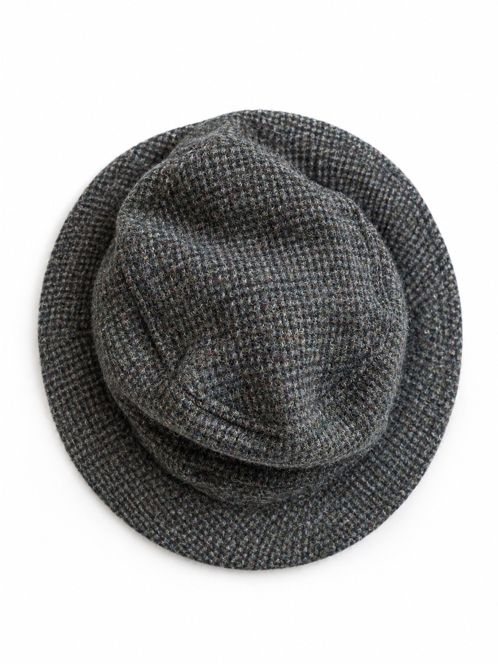 L.L. Bean Vintage Harris Tweed Gore-Tex Wool Walking Bucket Hat Gray Brown XXL